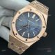 Swiss Made Audemars Piguet Royal Oak Blue Dial 15400 Rose Gold Knockoff Watch (2)_th.jpg